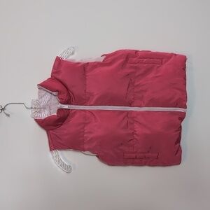 Girl's Pink Puffy Vest Reversible